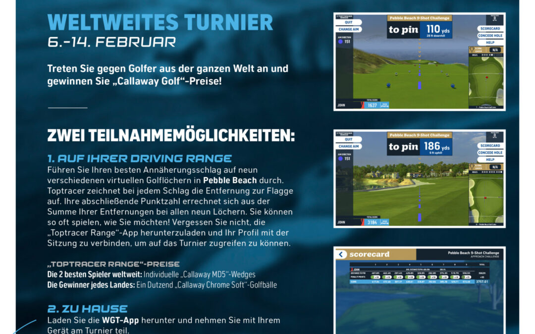 9 Shot Challenge + Virtual über das WGT Golf App