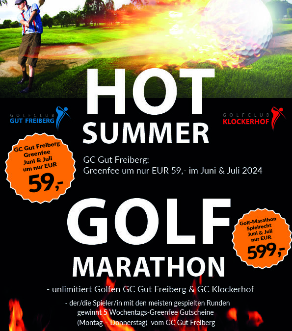 Hot Summer – Golf Marathon – Greenfee Aktion